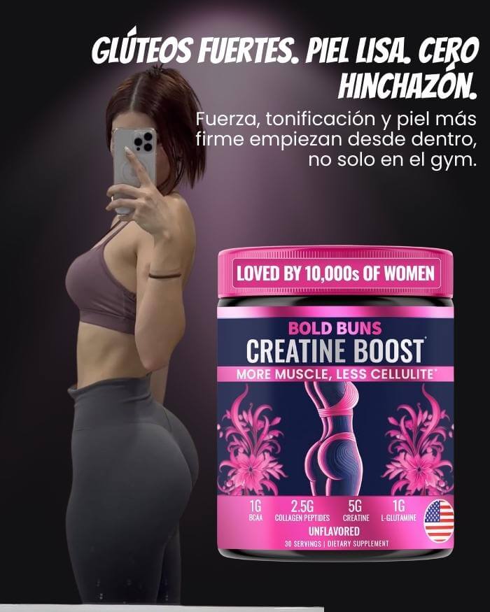 Bold Buns Creatina para mujeres 🍑  – Suplemento de construcción de glúteos con colágeno y BCAA